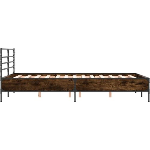 VidaXL okvir kreveta boja hrasta 140x200 cm konstruirano drvo i metal Slike