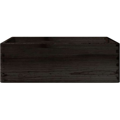 vidaXL Lesena škatla s pokrovom črna 40x30x13 cm trdna borovina Cene