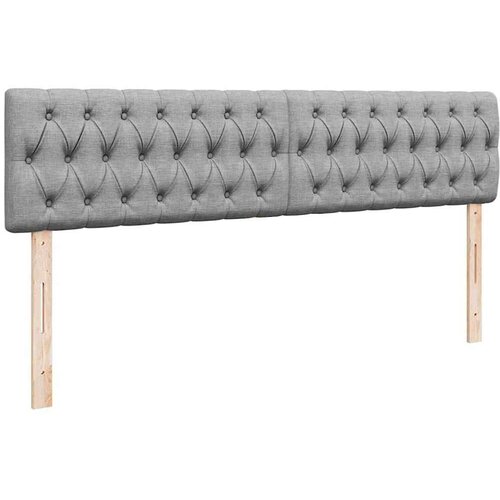  Okvir kreveta s madracima svijetlosivi 160x200cm od tkanine Slike