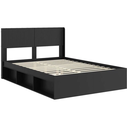  Okvir za krevet s pohranom i uzglavljem Crna 135 x 190 cm - Crna 135 x 190 cm Slike