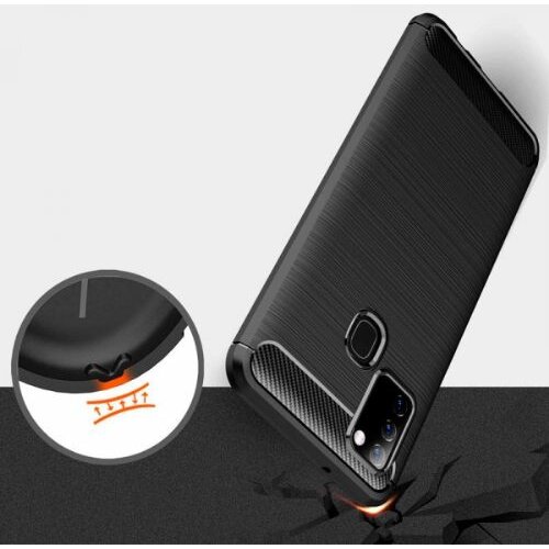 Nillkin silikonski ovitek za samsung galaxy A41 A415 - mat carbon črn Slike