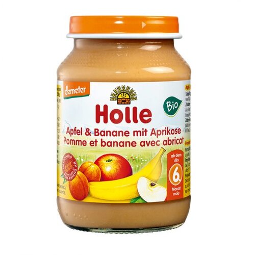 Holle Jabolko & banana z marelico, Bio-demeter, 190 g Cene
