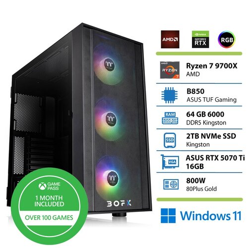 BOFX Aquilae 4 R7-9700X 64GB 2TB RTX 5070Ti W11 gaming namizni računalnik, (21753201) Cene