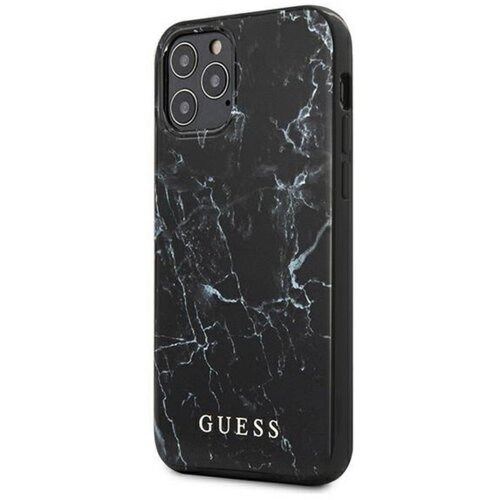  Maska Guess Faceplate Marble za iPhone 12 mini (5.4) crna Cene