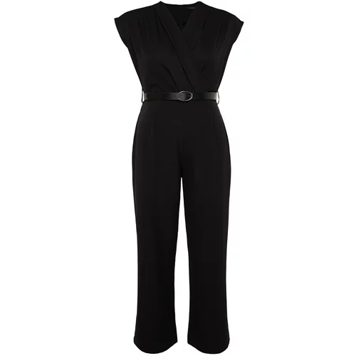 Trendyol Curve Plus Size Jumpsuit - Black - Regular fit