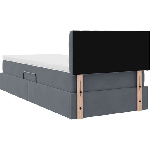  Krevet s od storage s madracem Tamno siva 100 x 200 cm Bar&amp;scaron;un Slike