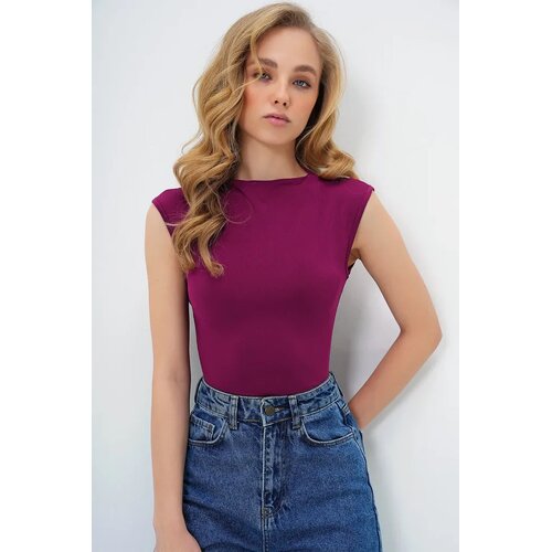 Trend Alacati Stili Ženska bluza bez rukava Alc-X13495, Okrugli izrez, Ljubičasta Cene