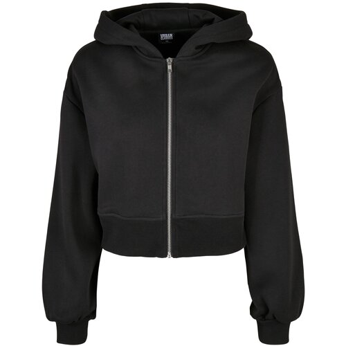 UC Ladies Women&amp;#039;s Short Oversized Zipper Jacket Black Slike