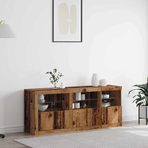  LED komoda Staro drvo 162 x 37 x 67 cm Konstruirano drvo Cene