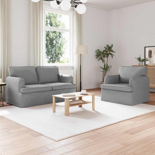  Set sofe 2 pcs Svijetlo siva 144 x 80 x 85 cm tkanina Cene