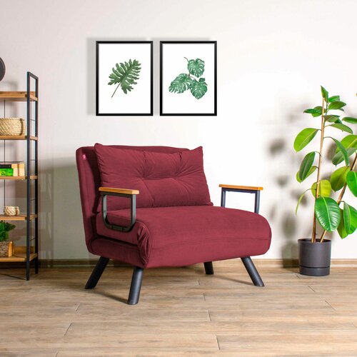 sando single - maroon maroon 1-Seat sofa-bed Slike
