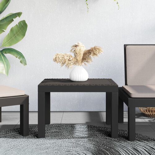 vidaXL Vrtna miza antracitna 59x47x40 cm PP Cene