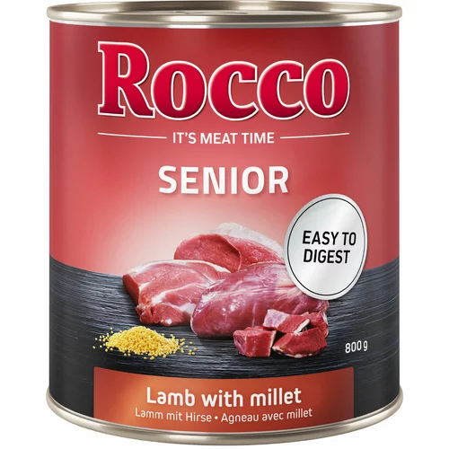 Rocco Ekonomično pakiranje: Senior 24 x 800 g - Janjetina i proso