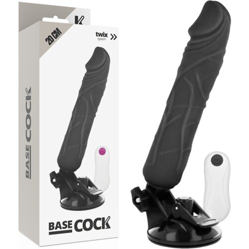 BaseCock ČRNI REALISTIČNI VIBRATOR NA DALJINSKO UPRAVLJANJE 20 CM NEGRO TALLA 1, (21264098) Slike