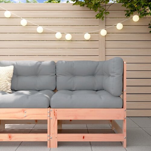 VidaXL Kutna sofa od masivnog drva duglazije s jastucima Slike