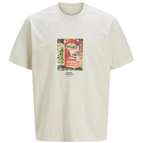 Jack & Jones Majice s kratkimi rokavi 12273494 antiquewhit Bela Cene