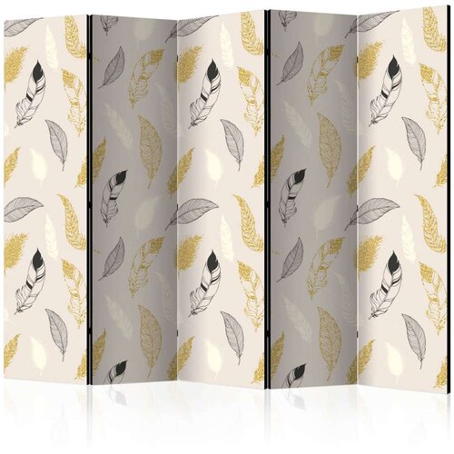  Paravan u 5 dijelova - Golden Feathers II [Room Dividers] 225x172 Slike
