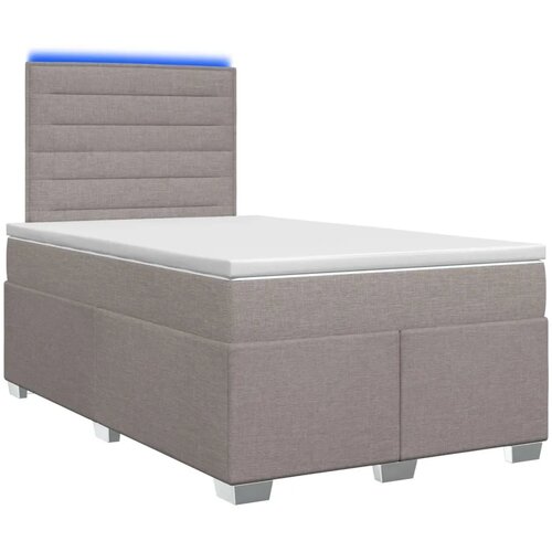  Boxspring krevet s madracem Sivosmeđa 120 x 190 cm Tkanina - Sivosmeđa 120 x 190 cm Dizajn linija Slike