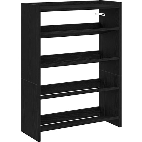 Maison Chic Regal za čevlje - Polica za čevlje črn 60x25x81 cm inženirski les, (21777495) Slike