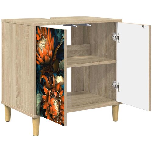  Kupaonski ormar LOCHEM Sonoma 60 x 40 x 60 cm Konstruirano drvo Slike