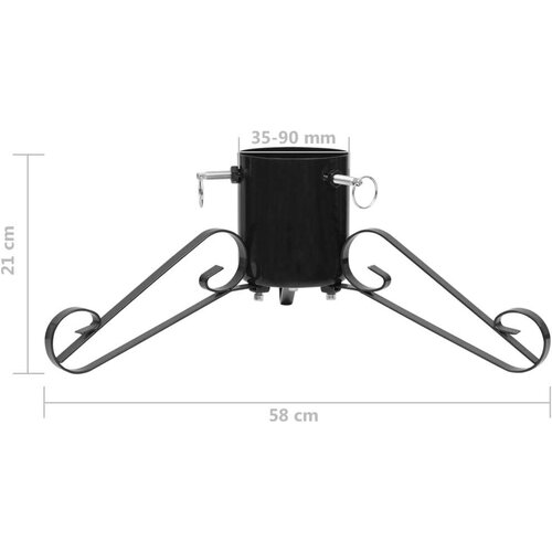 VidaXL stalak za božićno drvce crni 58 x 58 x 21 cm Slike