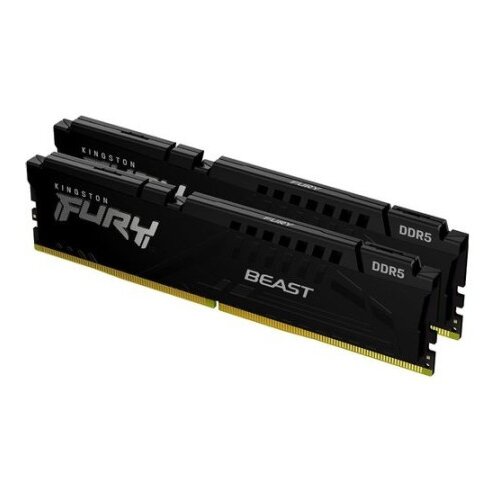 Kingston DDR5 64GB (2x32GB) 5600MT/s [fury beast], non-ecc udimm, CL36 1.25V, 288-Pin 2Rx8, black, memory kit, w/heatsink, xmp &amp;amp; expo Slike