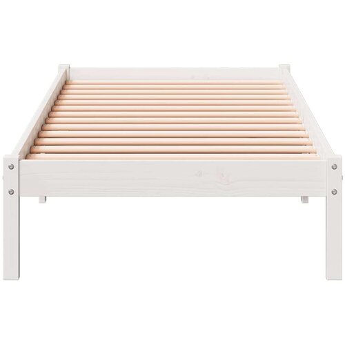 VidaXL Dugi okvir kreveta bez madraca bijeli 100 x 220 cm od borovine Slike