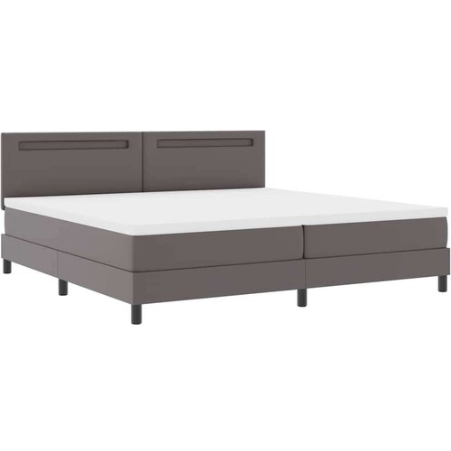  Okvir kreveta s madracem Siva 200 x 200 cm Umjetna koža Slike