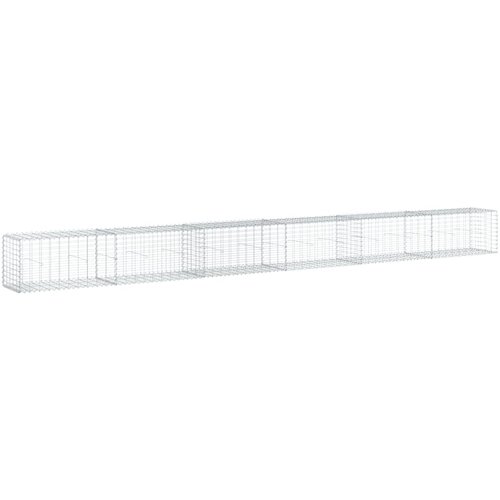 vidaXL Gabionska košara s pokrovom 600x50x50 cm pocinkano železo, (21413690) Cene