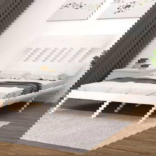  Posteljni okvir bel iz trdnega lesa 160x200 cm, (20646568) Slike
