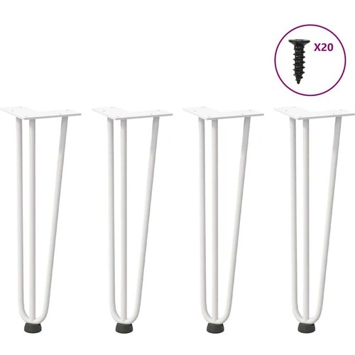 VidaXL Ukosnice noge za stol 4 kom bijele 42 cm čvrstog čelik Slike
