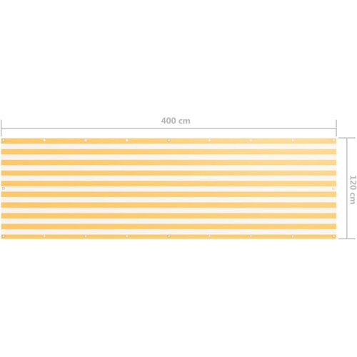  zastor bijelo-žuti 120 x 400 cm od tkanine Oxford Slike