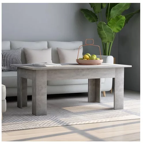  Klubska mizica betonsko siva 100x60x42 cm iverna plošča