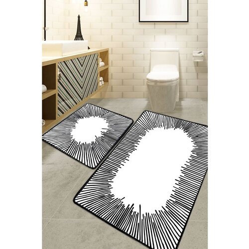  Somber - Ecru Ecru Bathmat Set (2 Pieces) Cene