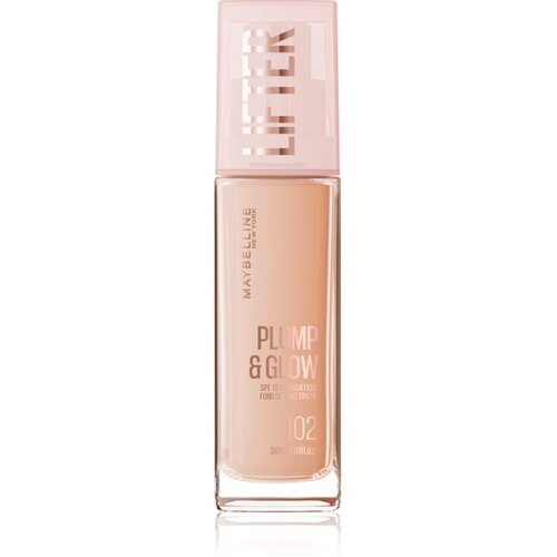 Maybelline Lifter Plump & Glow posvetlitveni tekoči puder za naraven videz odtenek 102 30 ml Cene