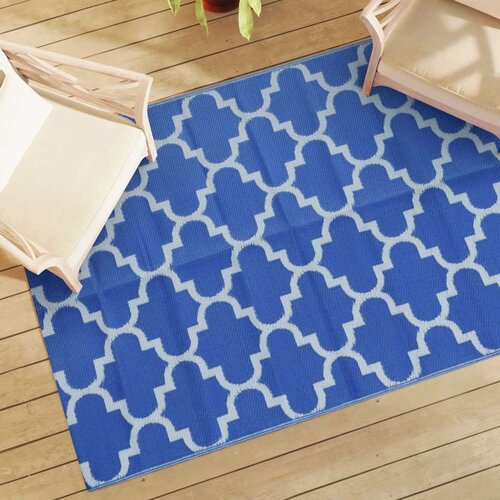 Vanjski Zunanja preproga modra 140x200 cm PP Slike