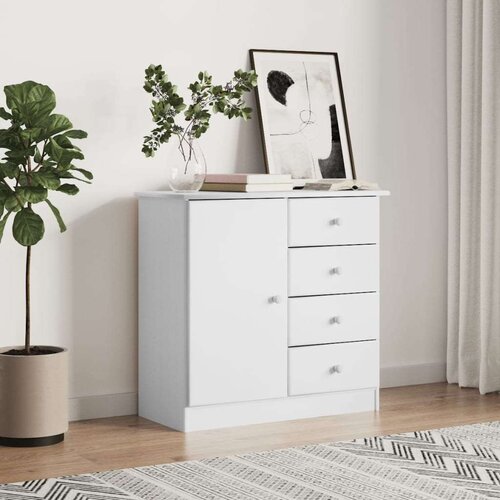vidaXL Komoda ALTA bijela 77 x 35 x 73 cm od masivne borovine Cene