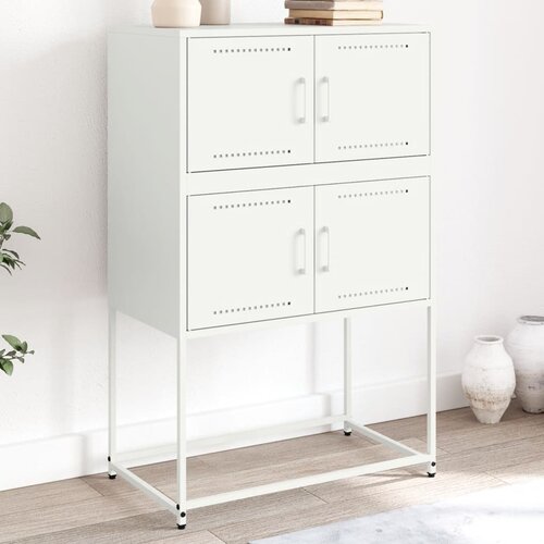 vidaXL Komoda bijela 68,5x38,5x107 cm čelična Cijene