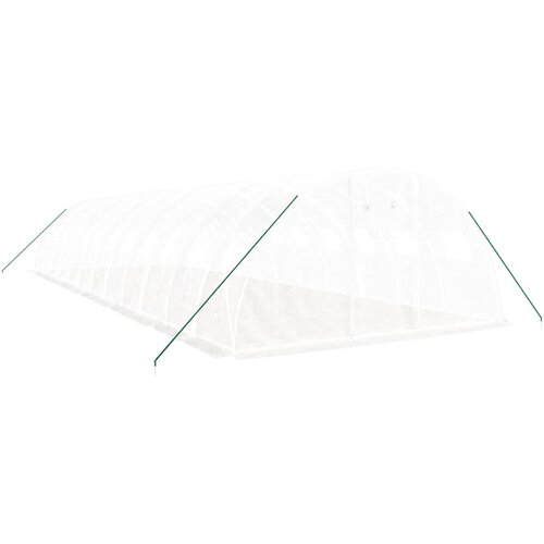  Staklenik s čeličnim okvirom bijeli 48 m&amp;sup2; 12 x 4 x 2 m Slike