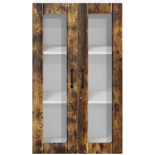  Zidni stakleni ormarić Lucca Dimljeni hrast 60 x 31 x 100 cm Slike