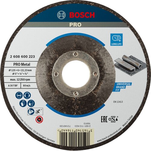 Bosch PRO Metal lepljeni brusni disk, 125&times;6&times;22,23 mm, oSa Cene