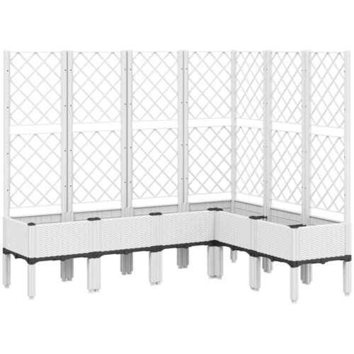  Vrtna sadilica s re&amp;scaron;etkom bijela 160 x 120 x 142 cm PP Slike