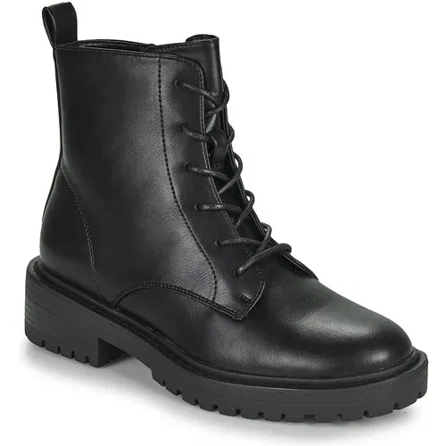 Only ONLBOLD-17 PU LACE UP BOOT Crna