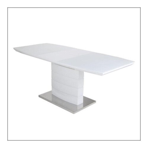 Art Invest Trpezarijski sto Valerio MDF Beli visoki sjaj 1400(1800)x800x750 mm Slike