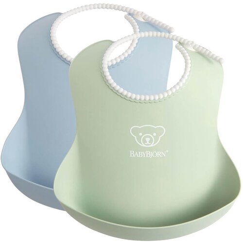 BABYBJORN 2 dijelni set podbradnjaka powder green/powder blue Slike