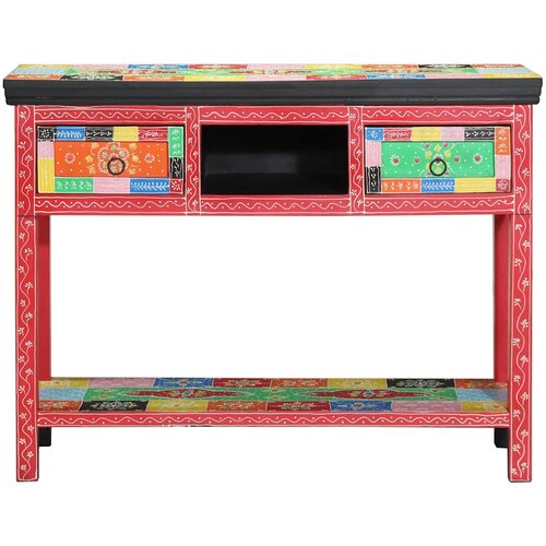  Konzolna stolica s ladicama s pohranom &amp;Scaron;areni 100 x 30 x 77 cm Slike