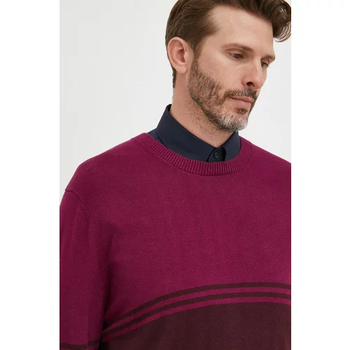 GAP Bombažen pulover moški, vijolična barva,