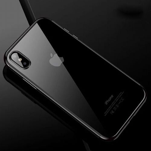 Nillkin elegance tanek silikonski ovitek za samsung galaxy A71 A715 - prozoren s črnim robom Slike