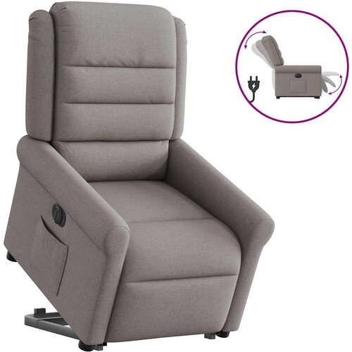 vidaXL električni naslanjač s funkcijo vstajanja taupe blago Cene