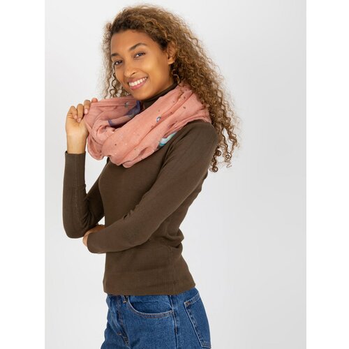 Fashion Hunters Light pink women's scarf with a print Slike